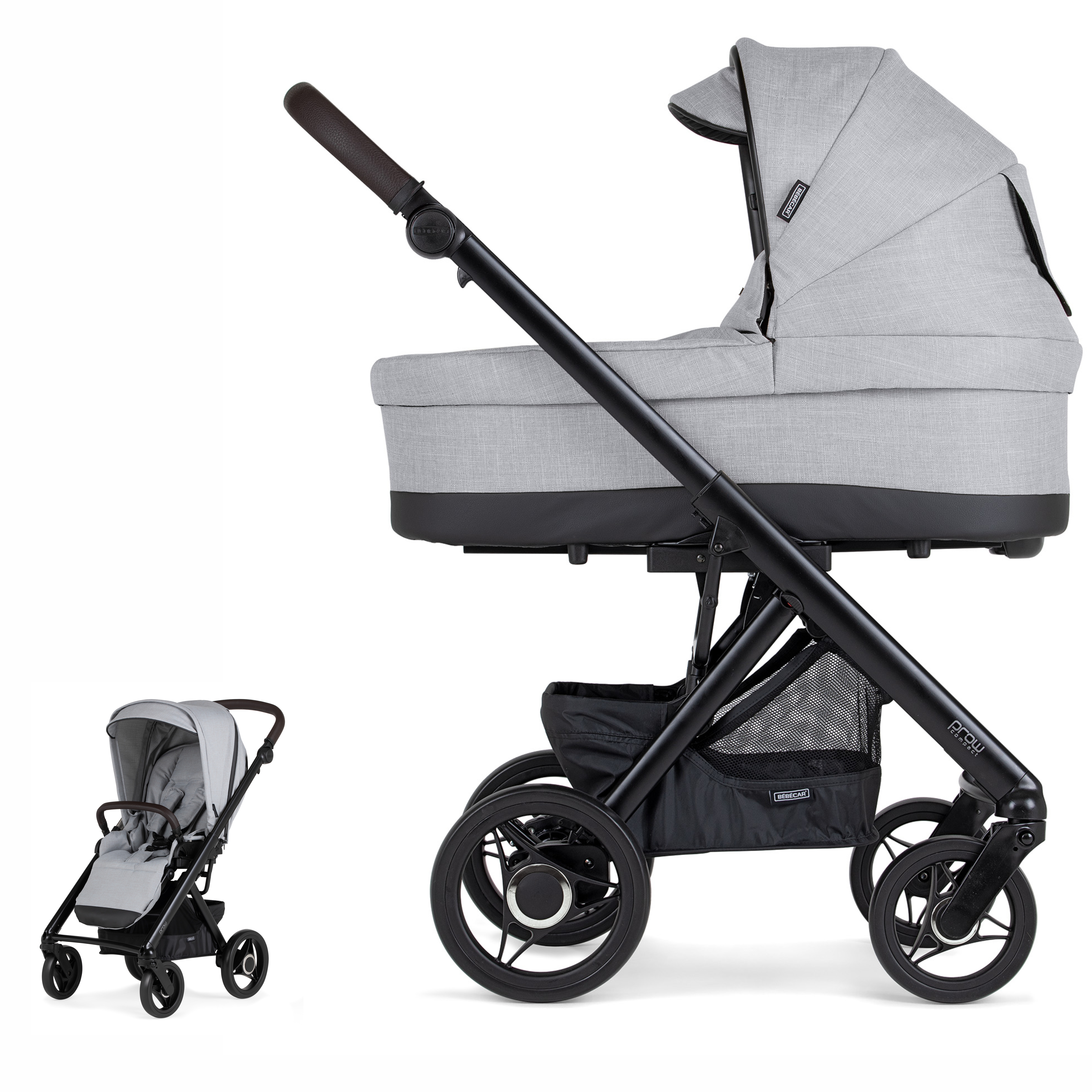 Cochecito dúo PROW COMPACT Negro KA413 BEBECAR